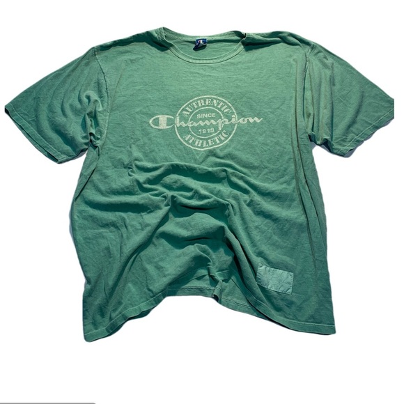 💛 Vintage Champion USA Green T-Shirt XXL – Authentic Athletic Apparel - Picture 1 of 7